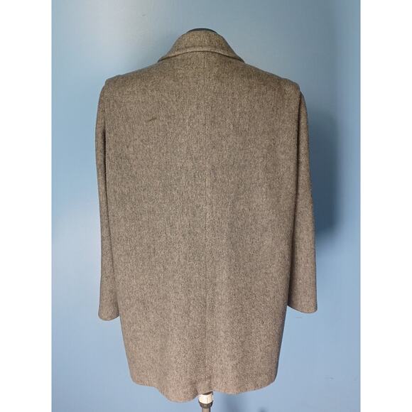 Vintage Winter Time By Herman Kay Wool Grey Coat Size - Picture 2 of 10